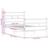 vidaXL Bed Frame without Mattress with Headboard and Footboard 100x190 cm