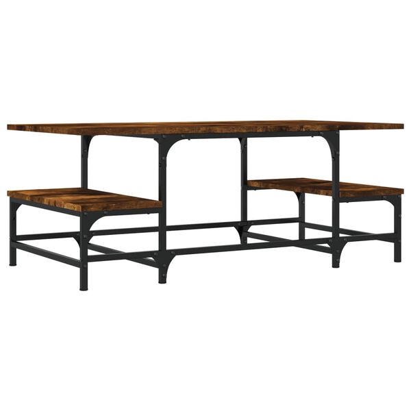 vidaXL Coffee Table Smoked Oak 100x50.5x40 cm Engineered Wood