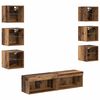 vidaXL TV Cabinet 8 pcs Old Wood Glass