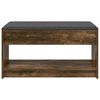 vidaXL Hall Bench with Cushion with Shelf Smoked Oak 83 x 38 x 45 cm