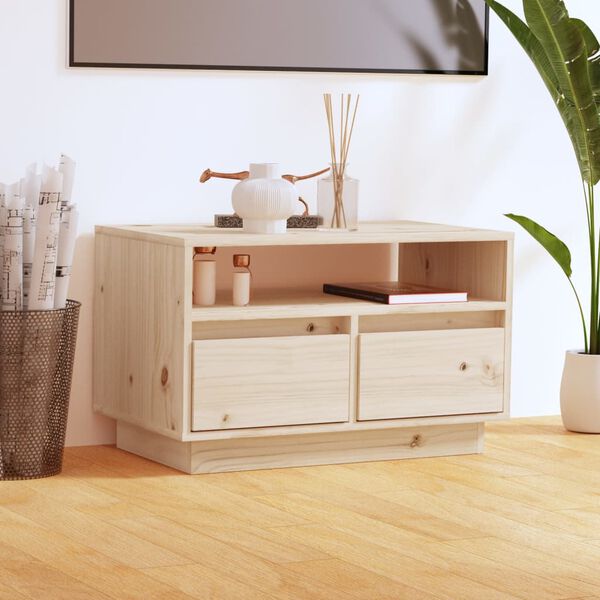 vidaXL TV Cabinet 60x35x37 cm Solid Wood Pine