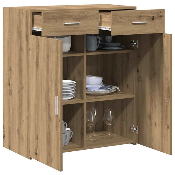 vidaXL Storage Cabinet Artisan oak 80 x 42.5 x 93.5 cm Engineered wood