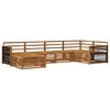 vidaXL Outdoor Sofa Set 6 pcs Natural