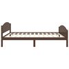 vidaXL Bed Frame without Mattress Dark Brown Solid Pine Wood 120x200cm