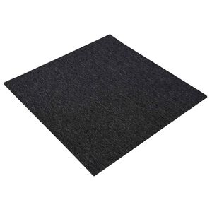 vidaXL Carpet Tile Dark Grey 50 x 50 cm 36 pcs PP and Bitumen