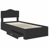 vidaXL Bed Frame with Headboard Black 75 x 190 cm Engineered Wood