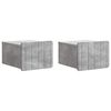 vidaXL Wall-Mounted Bedside Cabinet with Drawer 2 pcs Concrete Grey