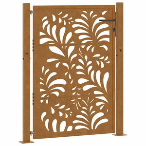 vidaXL Garden Gate 100x125 cm Weathering Steel Wave Design