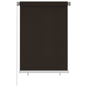 vidaXL Outdoor Roller Blind 105(W)x140(H) cm Brown HDPE