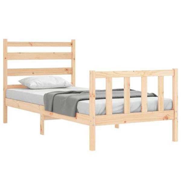 vidaXL Bed Frame without Mattress 90x190 cm Single Solid Wood Pine
