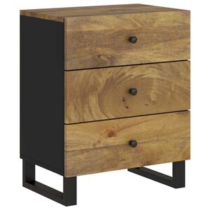 vidaXL Bedside Cabinet 50x33x62 cm Solid Wood Mango&Engineered Wood