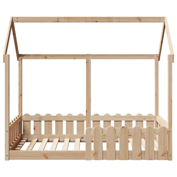 vidaXL Kids' House Bed Frame without Mattress 80x160 cm Solid Wood Pine