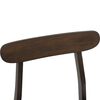 vidaXL Dining Chair 2 pcs Dark Brown and Black Solid Rubber Wood