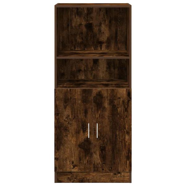 vidaXL Kitchen Cabinet Smoked Oak 57x41.5x131.5 cm Engineered Wood