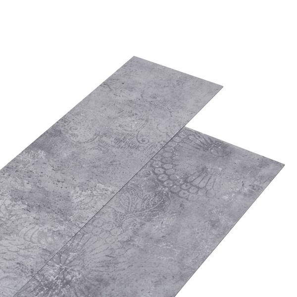 vidaXL Non Self-adhesive PVC Flooring Planks 5.26 m² 2 mm Cement Grey
