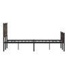 vidaXL Metal Bed Frame without Mattress Smoked Oak 150x200 cm King Size