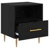 vidaXL Bedside Table Black 40 x 35 x 47.5 cm Engineered Wood