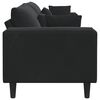 vidaXL Sofa with Cushion Black 250 x 77 x 76 cm Velvet