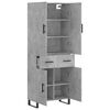 vidaXL Highboard Concrete Grey 69.5x34x180 cm Engineered Wood