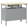 vidaXL Workbench Black and grey 100 x 55 x 85 cm Powder-coated steel