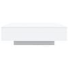 vidaXL Coffee Table with LED Lights White 100x100x31 cm