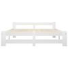 vidaXL Bed Frame without Mattress White Solid Pine Wood 120x200 cm