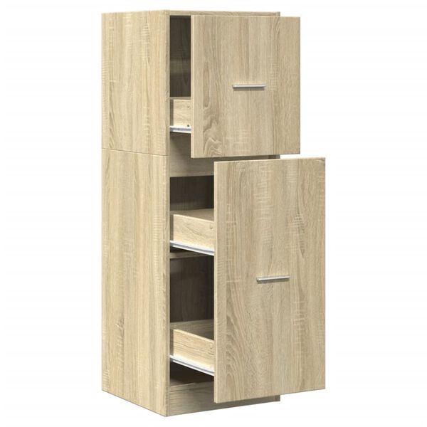 vidaXL Apothecary Cabinet Sonoma Oak 40x41x118 cm Engineered Wood