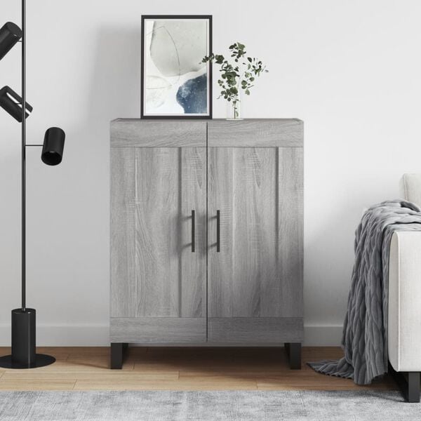 vidaXL Sideboard Grey Sonoma 69.5x34x90 cm Engineered Wood