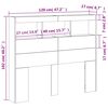 vidaXL Headboard Cabinet with LED Brown Oak 120x17x102 cm