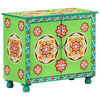 vidaXL Hand Painted Sideboard Multicolour 70x35x60 cm Solid Mango Wood