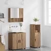 vidaXL Bathroom Furniture Set Wall-mounted with Door 3 pcs Artisan Oak
