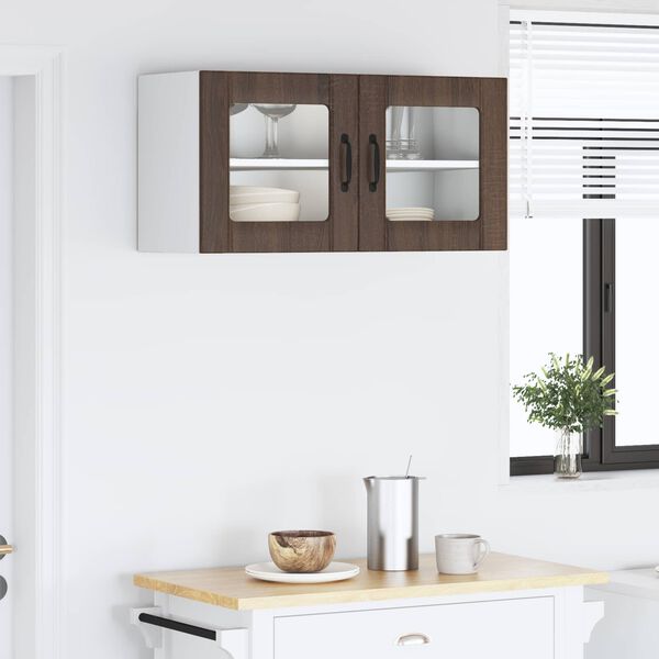 vidaXL Kitchen Cabinet Brown Oak 80 x 31 x 40 cm Engineered Wood