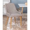 Venture Home Dining Chairs 2 pcs Plaza Polyester Grey and Natural