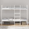vidaXL Bunk Bed without Mattress White 100x190 cm Steel