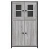 vidaXL Highboard Grey Sonoma 62x32x106.5 cm Engineered Wood