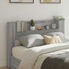vidaXL Headboard Cabinet with LED Grey Sonoma 160 x 16.5 x 103.5 cm