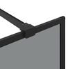 vidaXL Walk-in Shower Wall Black 100 x 195 cm Tempered Glass