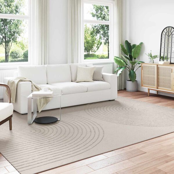 vidaXL Area Rugs Rectangular HUARTE Cream 280 x 200 cm Polyester