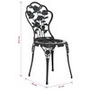 vidaXL Bistro Chairs 2 pcs Cast Aluminium Black