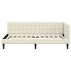vidaXL Corner Bed Frame with Headboard Cream 90 cm x 190 cm Velvet