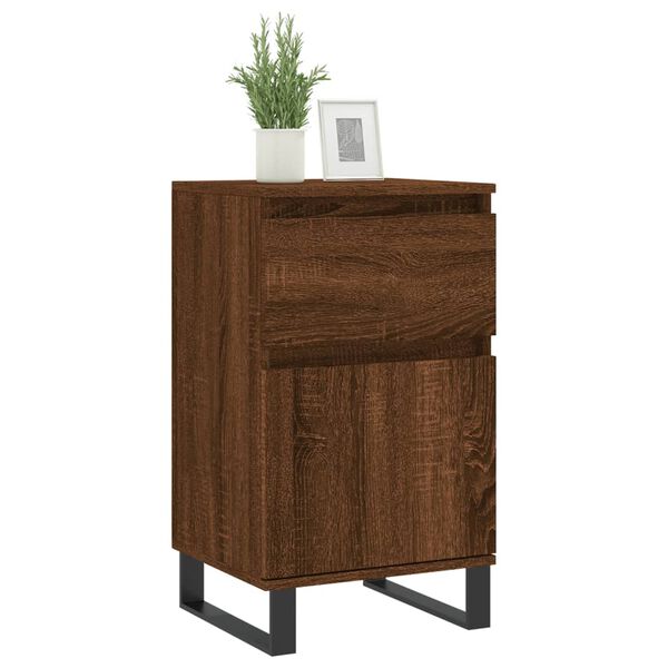 vidaXL Sideboards 2 pcs Brown Oak 40x35x70 cm Engineered Wood