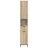 vidaXL Bathroom Cabinet with Drawer Sonoma Oak 31.5 x 33 x 190 cm