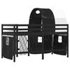 vidaXL Kids' Loft Bed with Tunnel without Mattress White&Black 90x190 cm Single