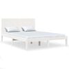 vidaXL Bed Frame without Mattress White 90x200 cm Solid Wood Pine