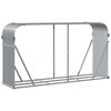 vidaXL Log Holder Light Grey 180x45x100 cm Galvanised Steel