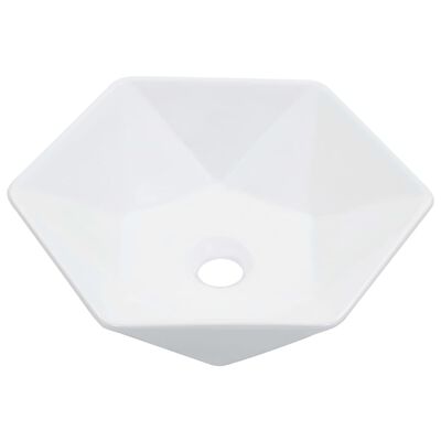 vidaXL Wash Basin 41x36.5x12 cm Ceramic White