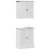 vidaXL Bathroom Furniture Set with Shelf 2 pcs White and Antique White