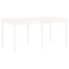 vidaXL 13 Piece Garden Dining Set White Solid Wood Pine