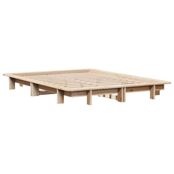 vidaXL Bed Frame without Mattress 140x200 cm Solid Wood Pine