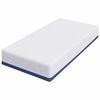 vidaXL Mattress White and Blue 80 x 160 cm Gel-Infused Foam